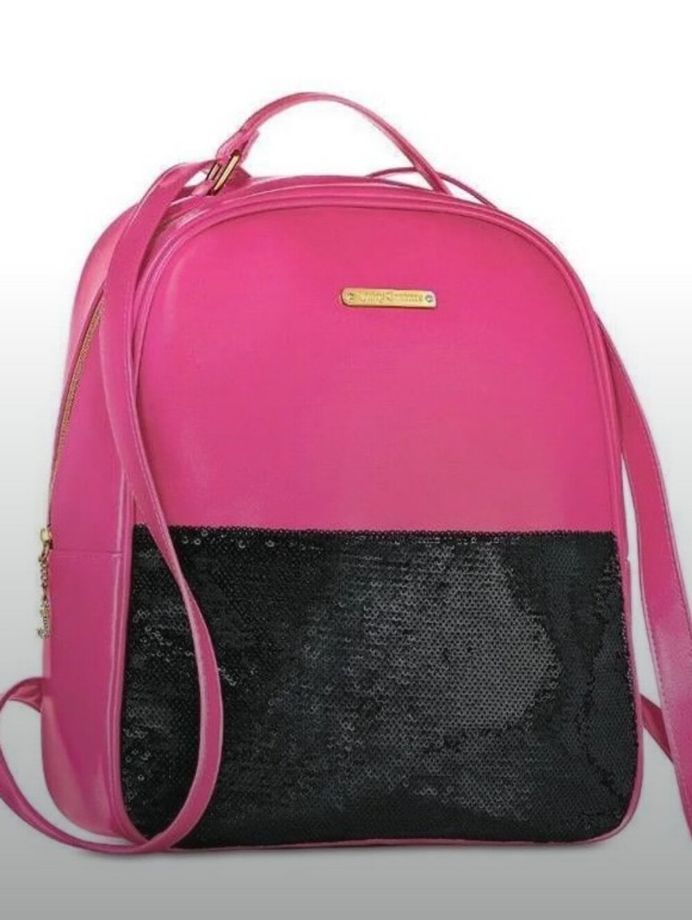 Juicy Couture-Sequins Panel Backpack (Hot Pink & Black 💗🖤)